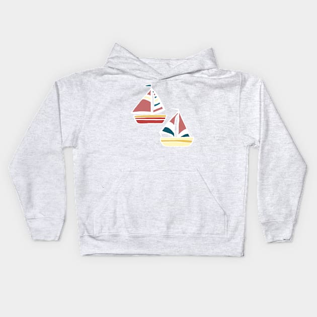 Sailboats Kids Hoodie by tangerinetane